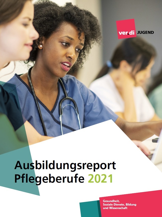 Titelseite Ausbildungsreport Pflege 2022